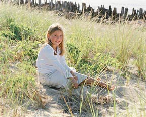 child portrait with beach setting Cape Cod 