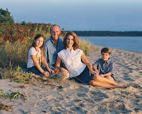 Cape Cod family portrait beach setting