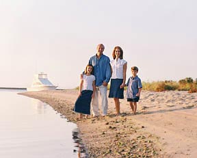 Cape Cod family photo with children