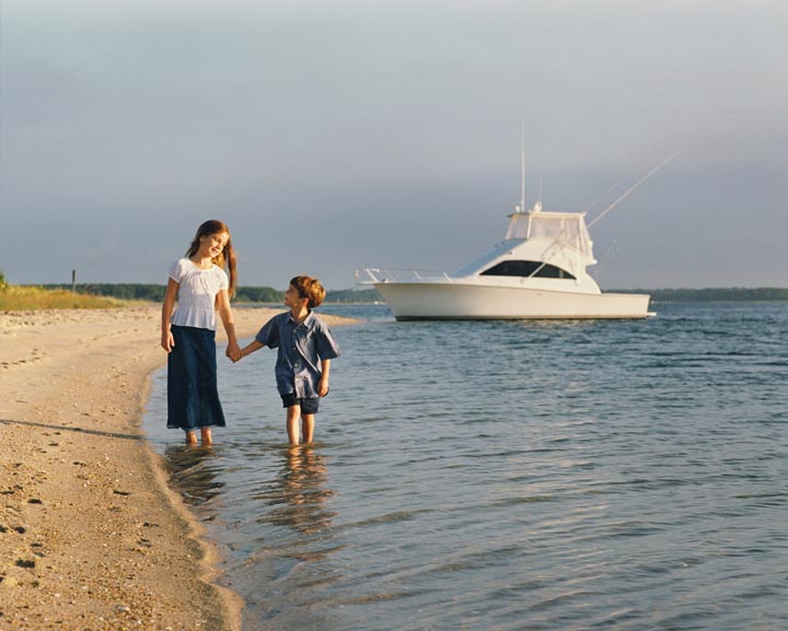 Cape Cod photo portrait family boating children on beach